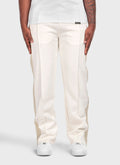 Twill Interlock Pleat Pants - Ivory