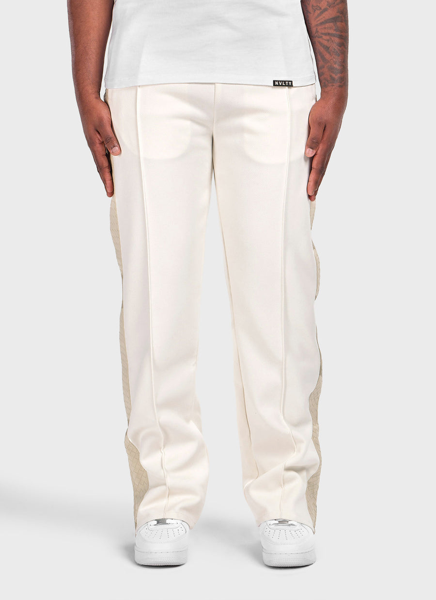 Twill Interlock Pleat Pants - Ivory