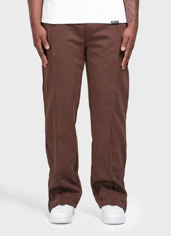 Twill Pleat Pants - Brown