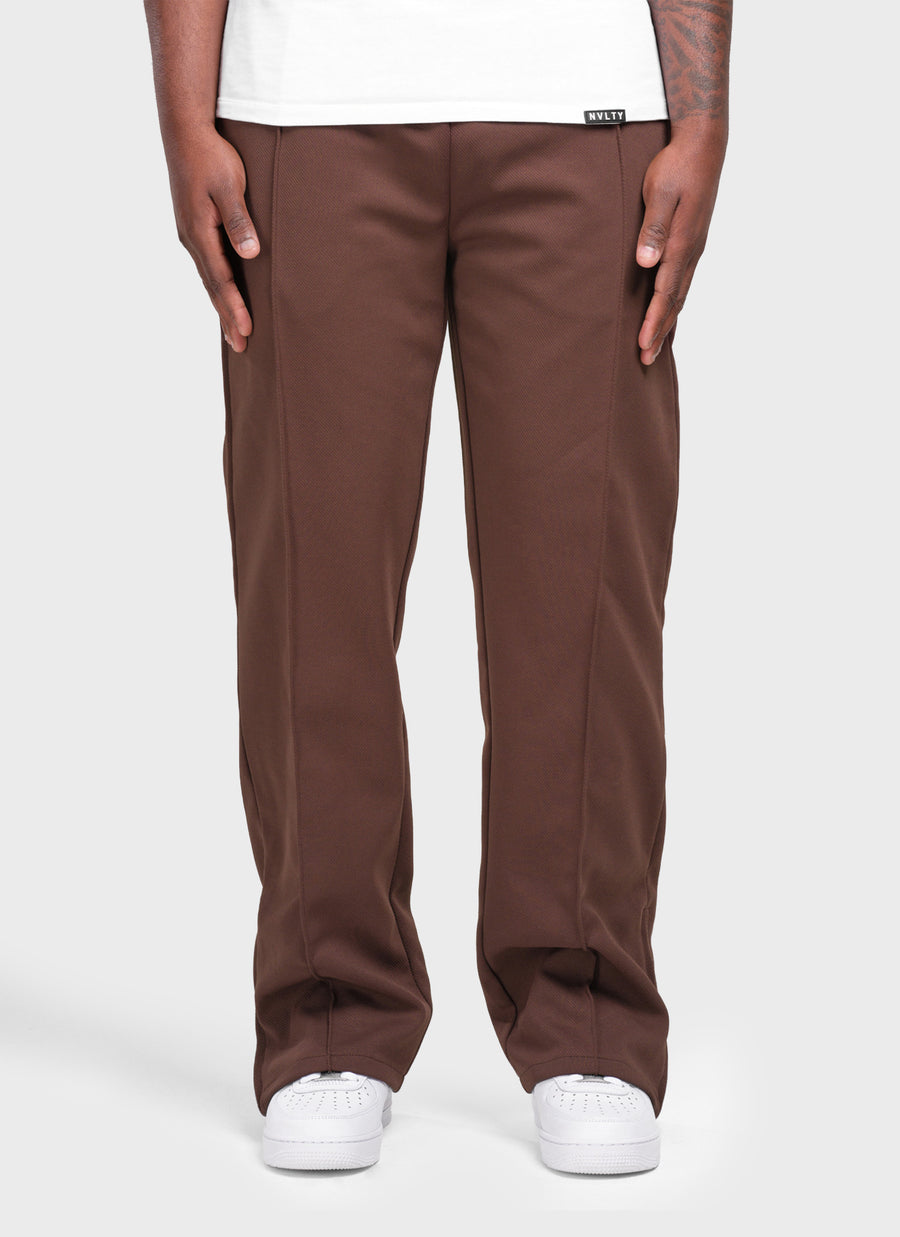 Twill Pleat Pants - Brown