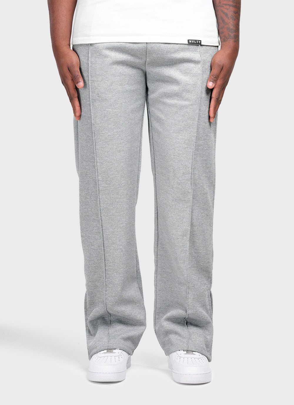 Twill Pleat Pants - Grey