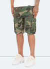 Vintage Flare Cargo Shorts - Camo Paint