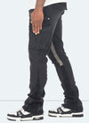 Vintage Flare Cargo Jeans - Black