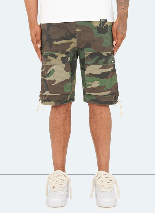 Vintage Lace Cargo Shorts - Camo