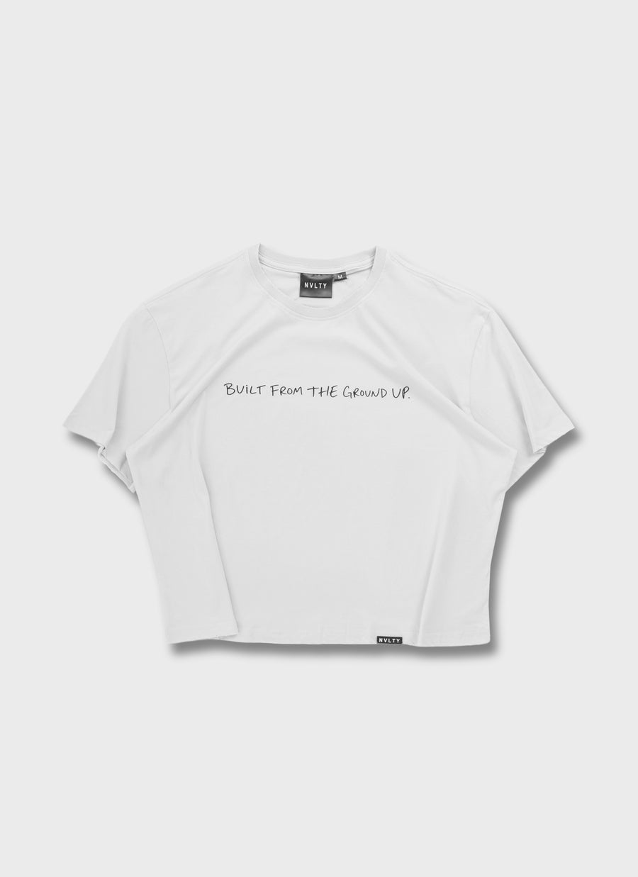 Vintage BFTGU Crop T-Shirt - White