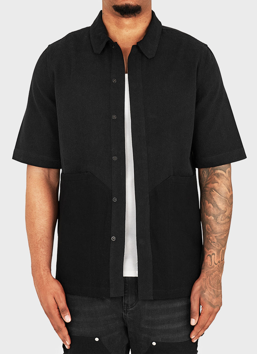 Vintage Carpenter Denim Shirt - Black
