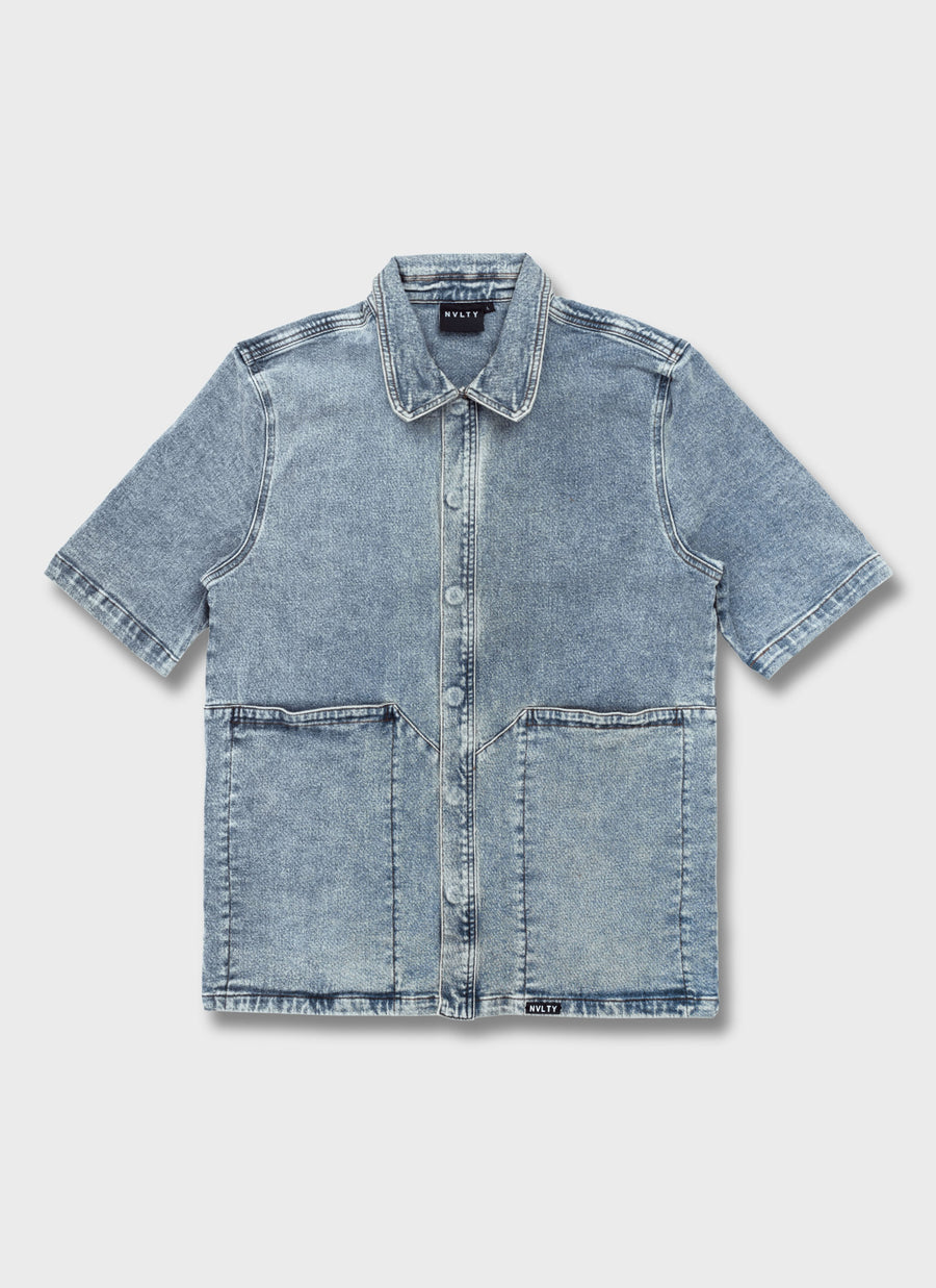 Vintage Carpenter Denim Shirt - Blue
