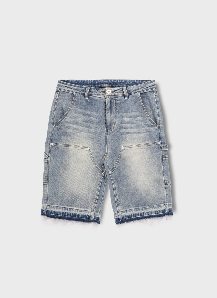 Vintage Carpenter Denim Shorts - Blue