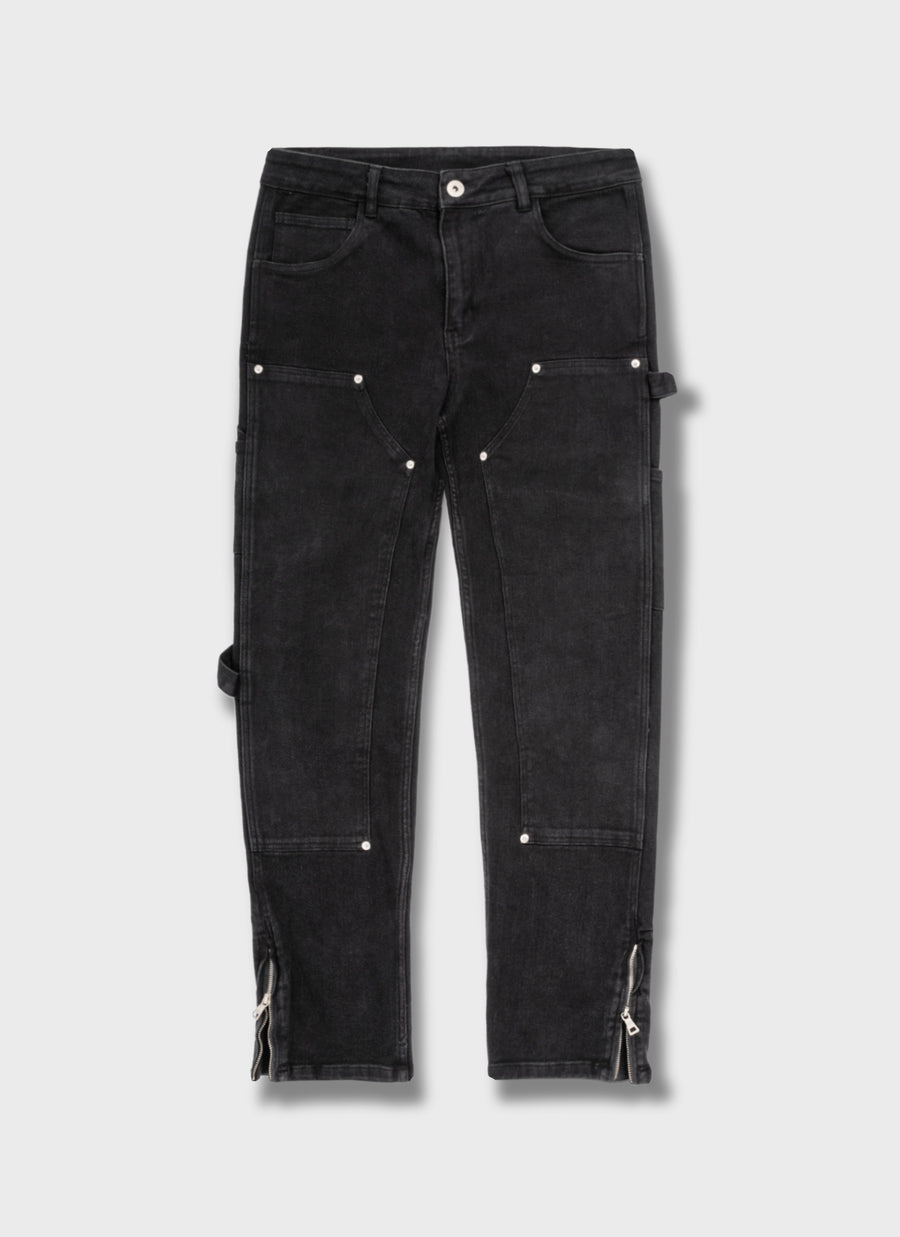 Vintage Carpenter Rivet Jeans - Black