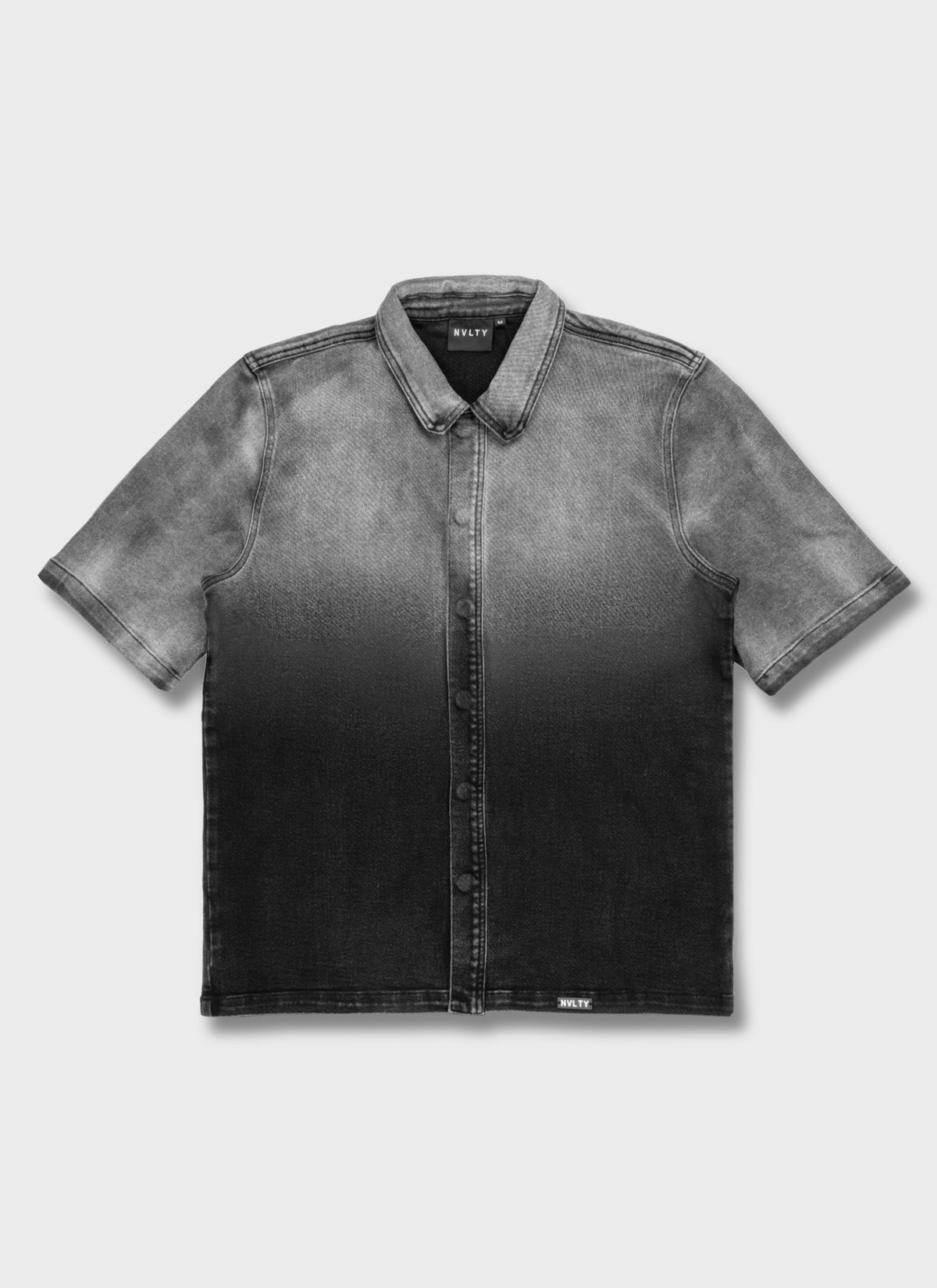 Vintage Deep Fade Denim Shirt - Black