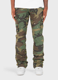 Vintage Flare Cargos - Camo Paint