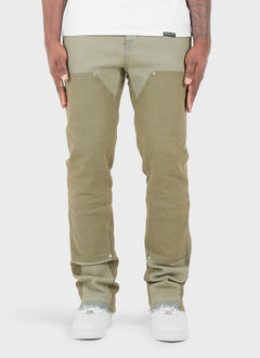 Vintage Flare Carpenter Jeans - Washed Green