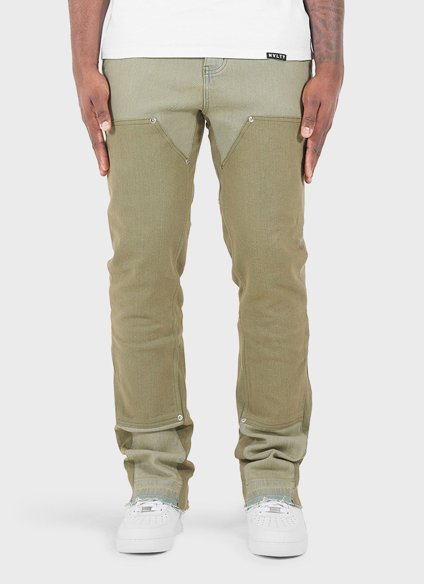 Vintage Flare Carpenter Jeans - Washed Green