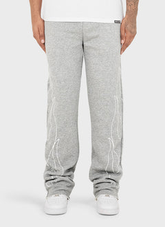 Vintage Flare Flame Joggers - Grey