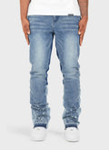 Vintage Flare Paint Jeans - Blue