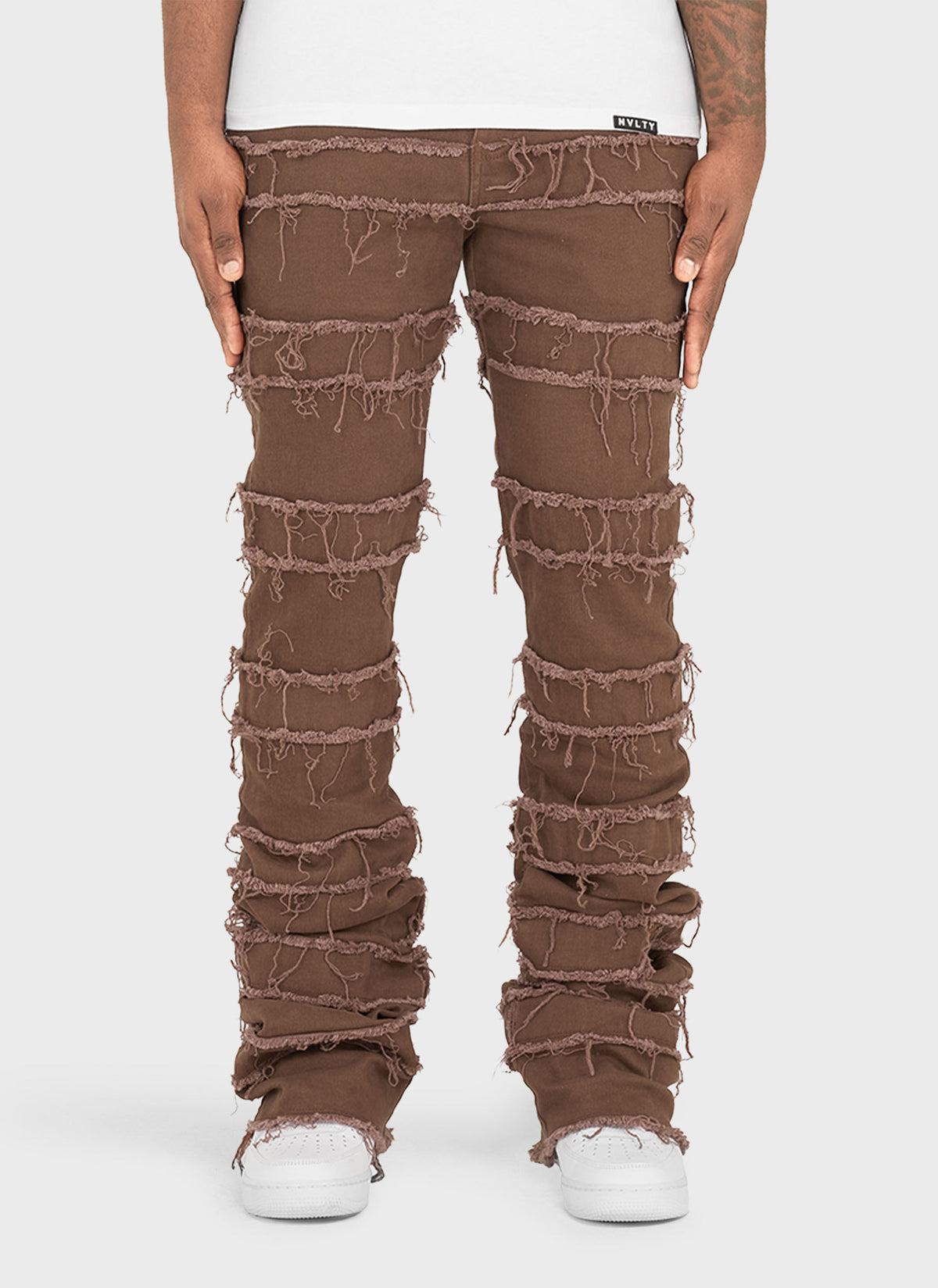 Vintage Flare Thread Jeans - Brown