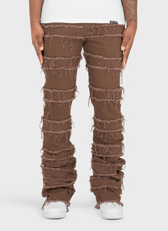 Vintage Flare Thread Jeans - Brown