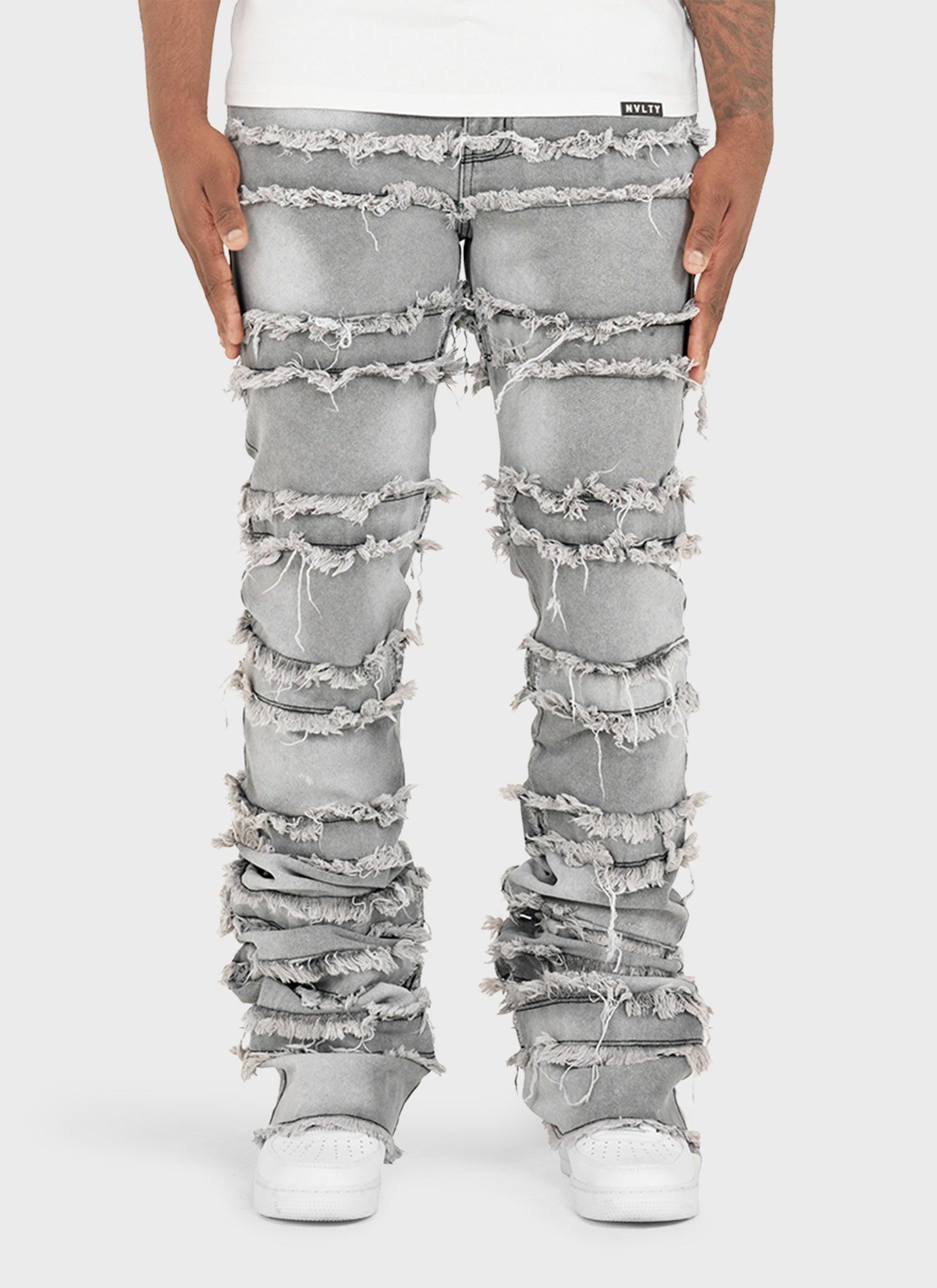 Vintage Flare Thread Jeans - Grey