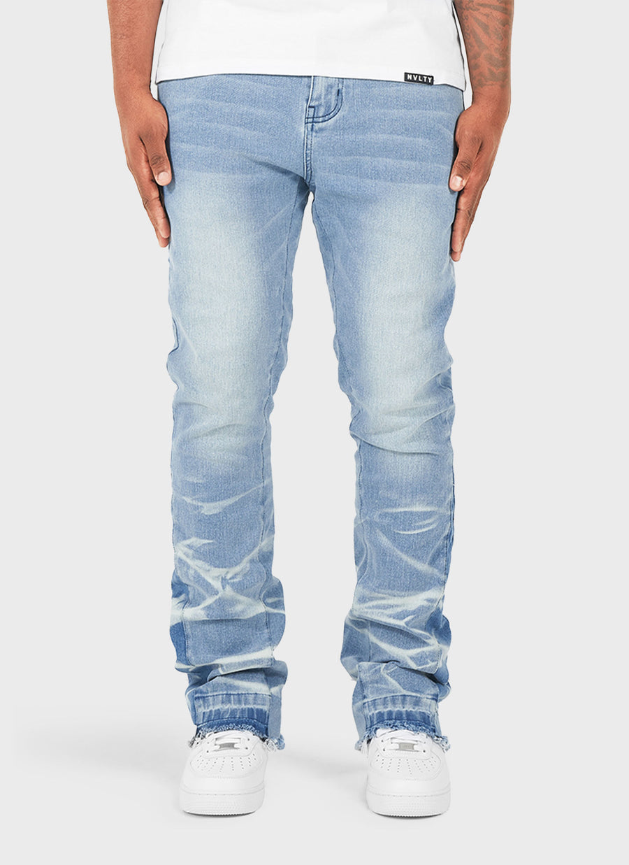Vintage Flare Wave Jeans - Blue