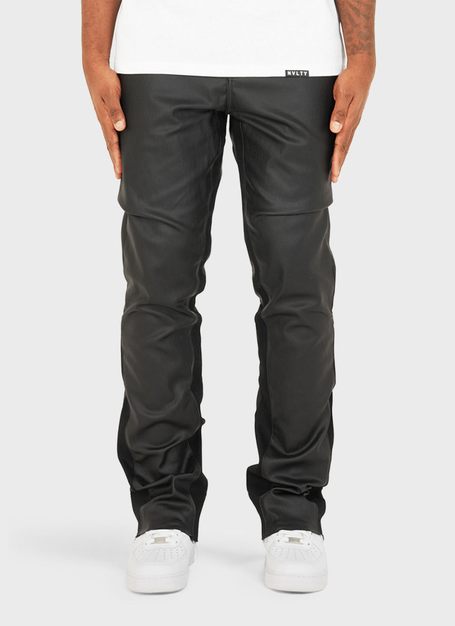 Vintage Flare Wax Jeans - Black