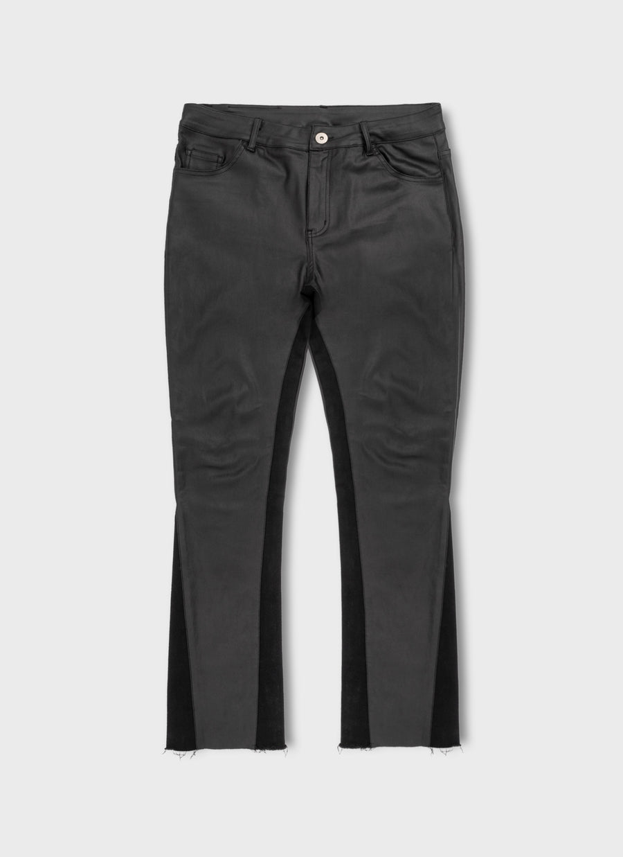 Vintage Flare Wax Jeans - Black