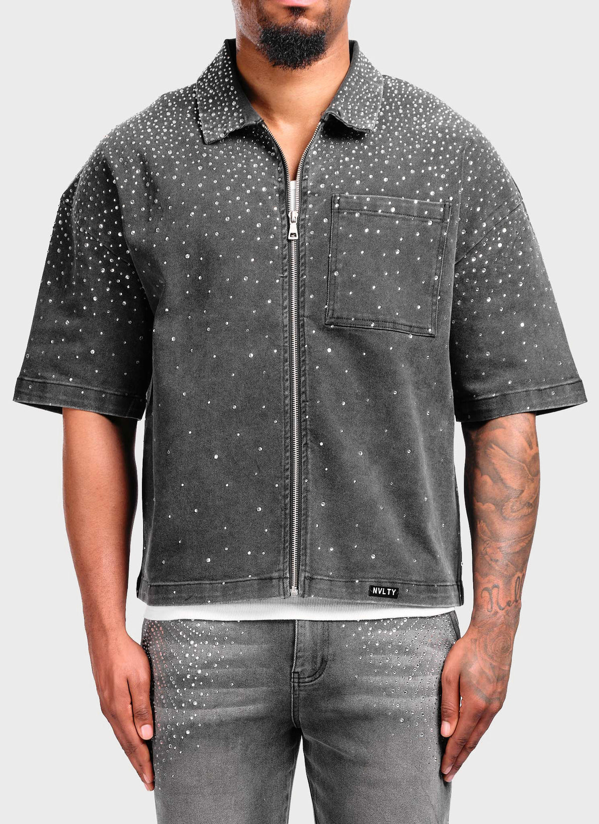 Vintage Flooded VVS Denim Shirt - Black