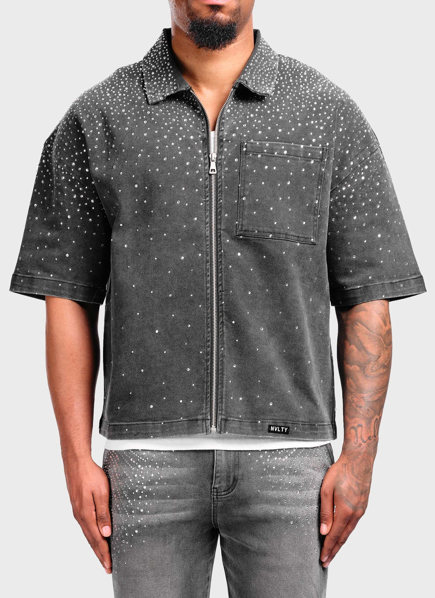 Vintage Flooded VVS Denim Shirt - Black