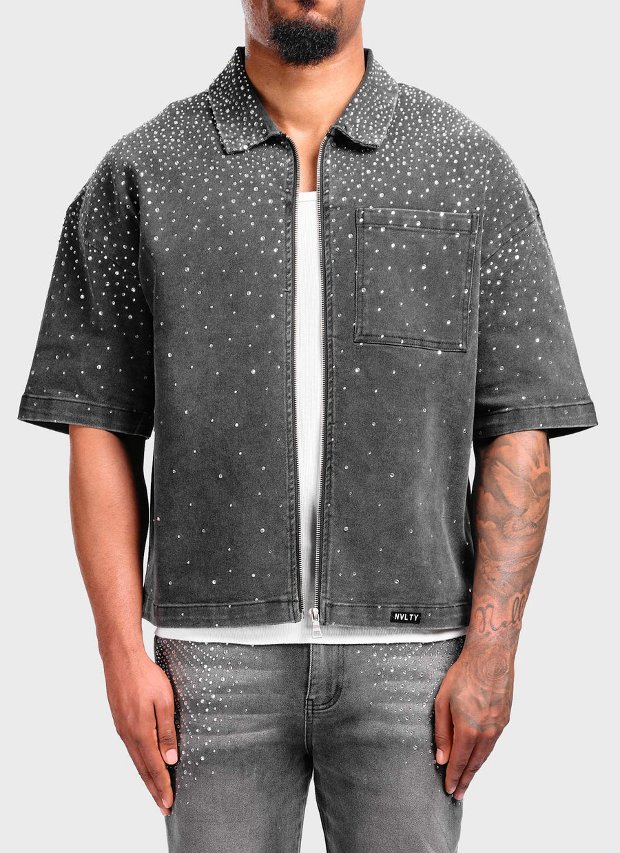 Vintage Flooded VVS Denim Shirt - Black