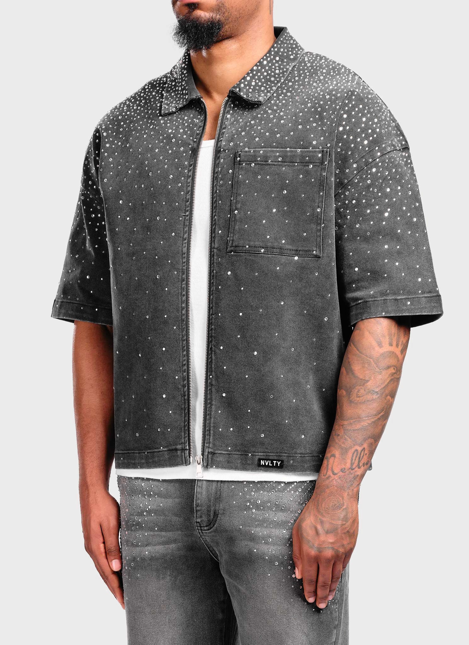 Vintage Flooded VVS Denim Shirt - Black