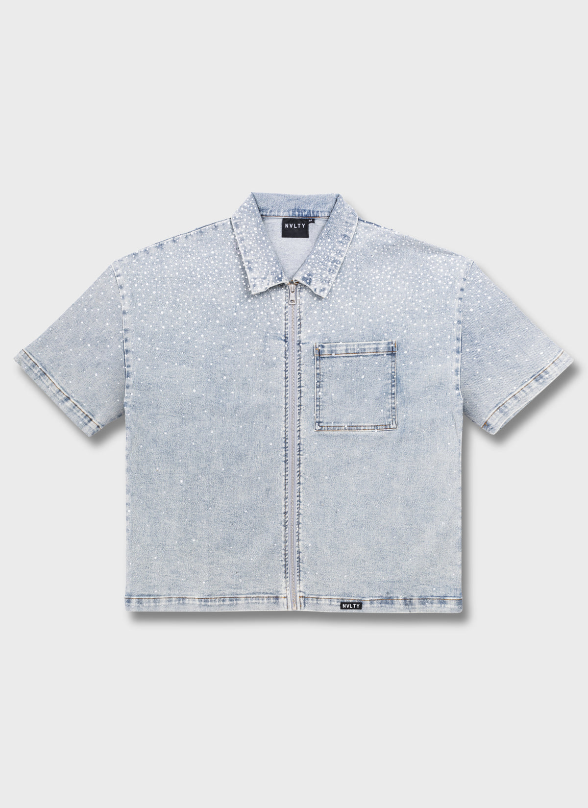 Vintage Flooded VVS Denim Shirt - Blue