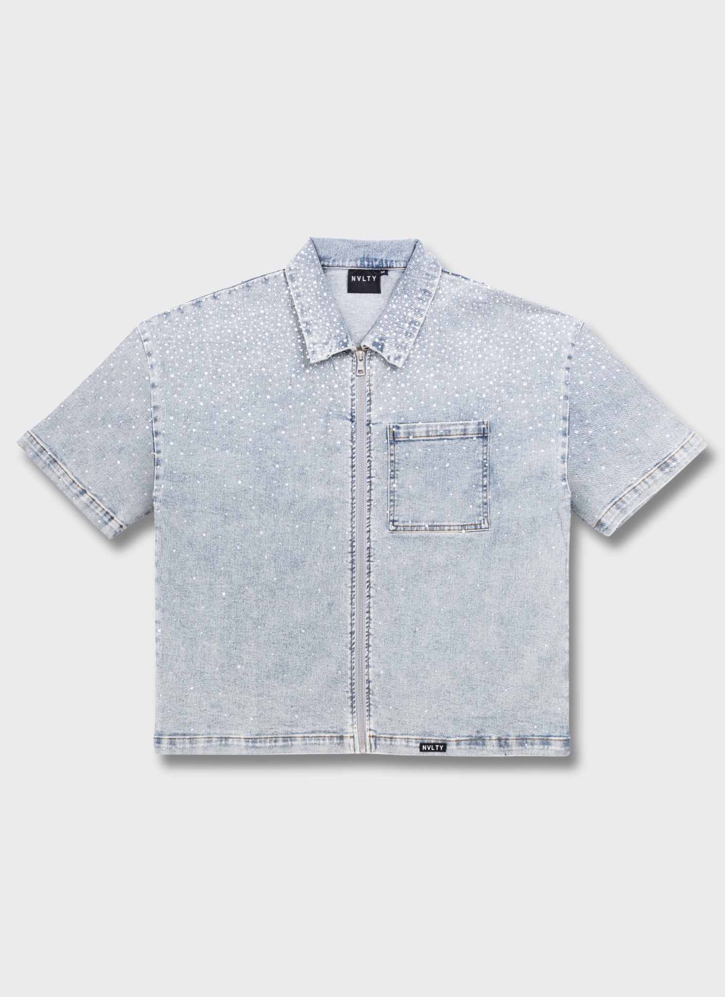 Vintage Flooded VVS Denim Shirt - Blue