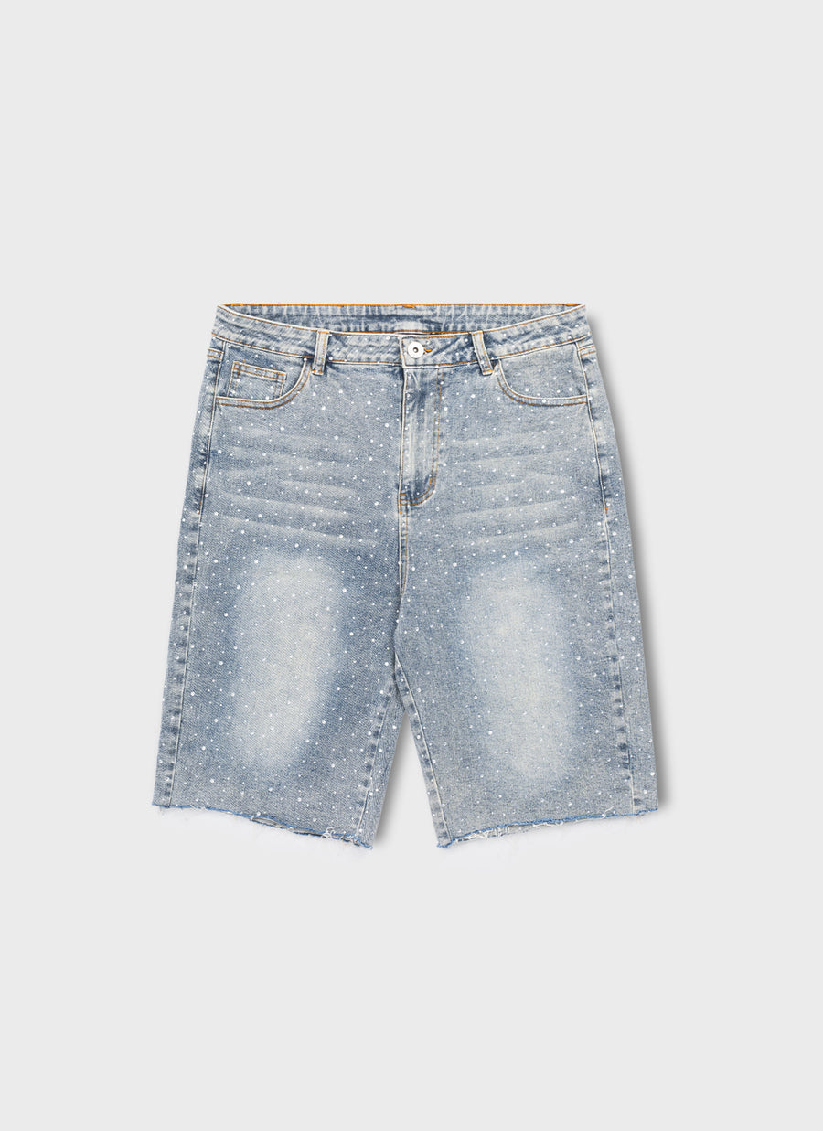 Vintage Flooded VVS Denim Shorts - Blue