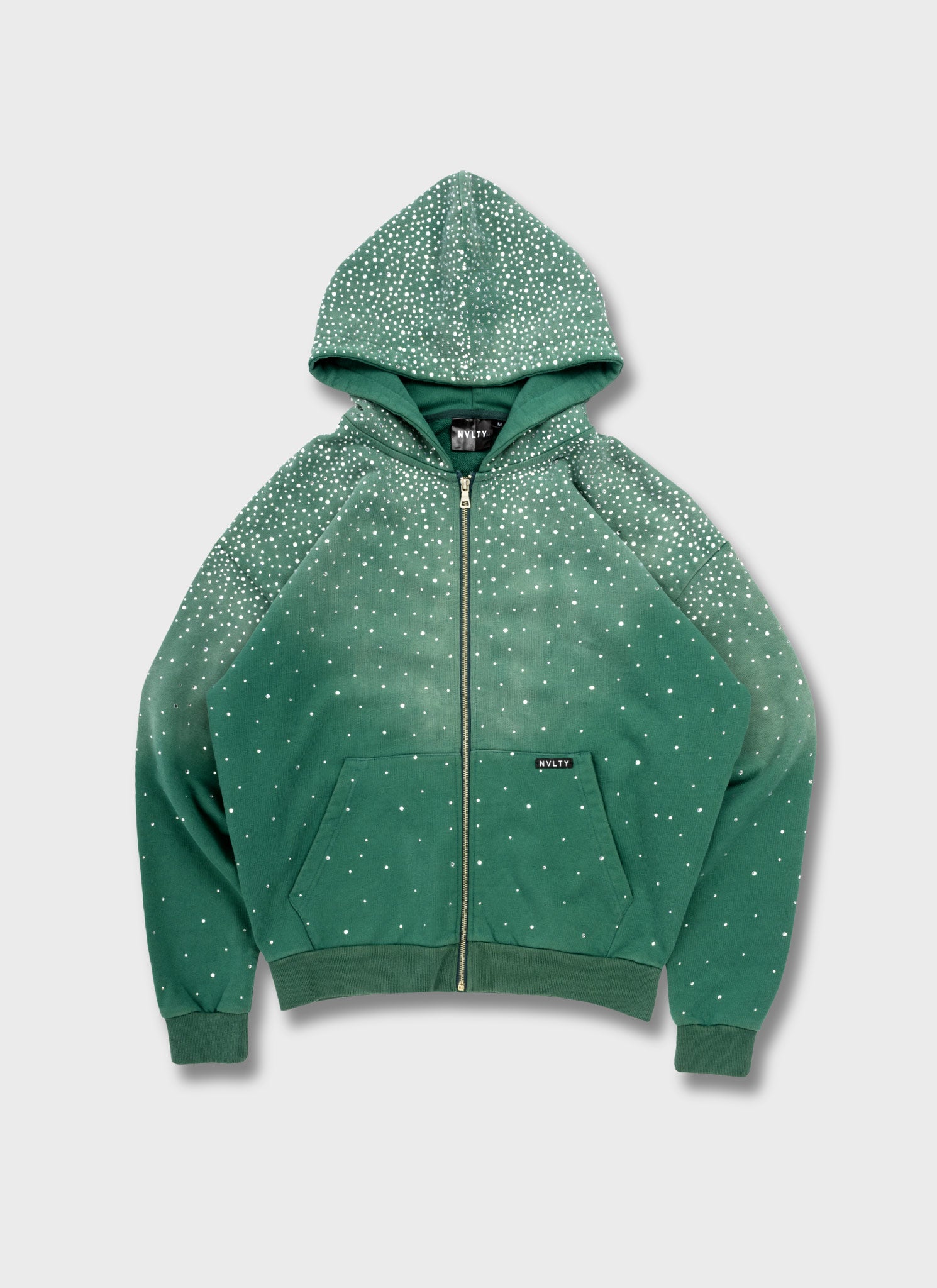 Vintage Flooded VVS Zip Hoodie - Green