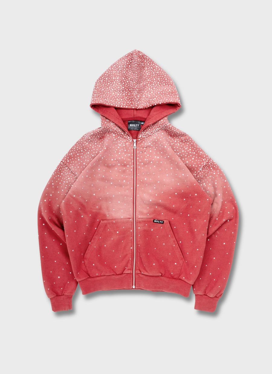 Vintage Flooded VVS Zip Hoodie - Red