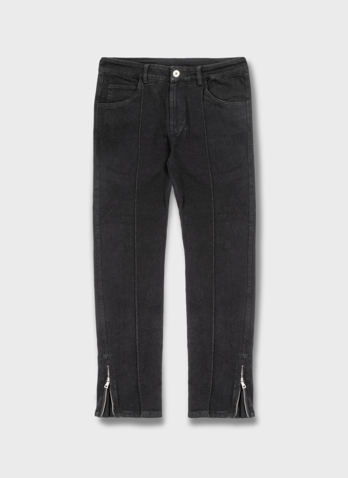Vintage Pleat Jeans - Black
