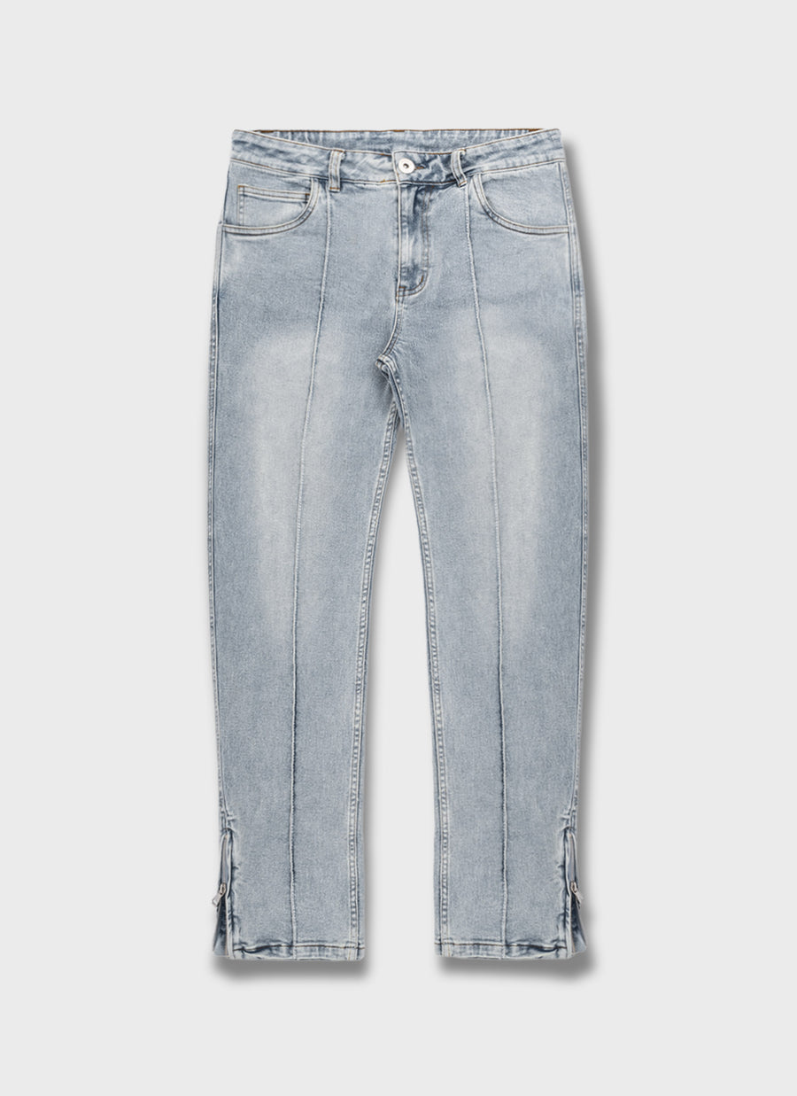 Vintage Pleat Jeans - Blue