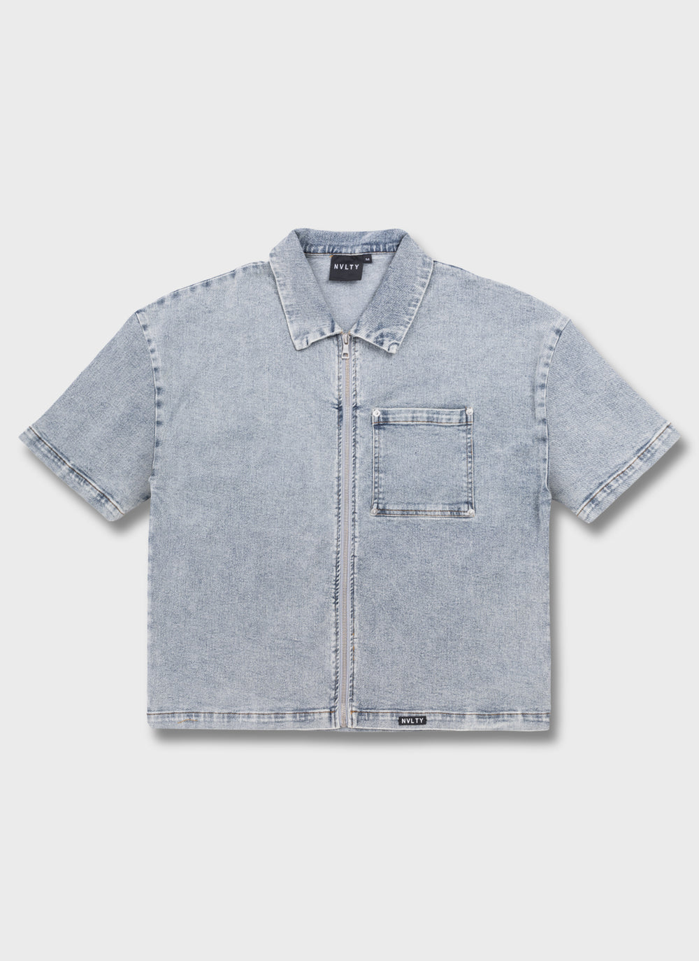 Vintage Rivet Denim Shirt - Blue