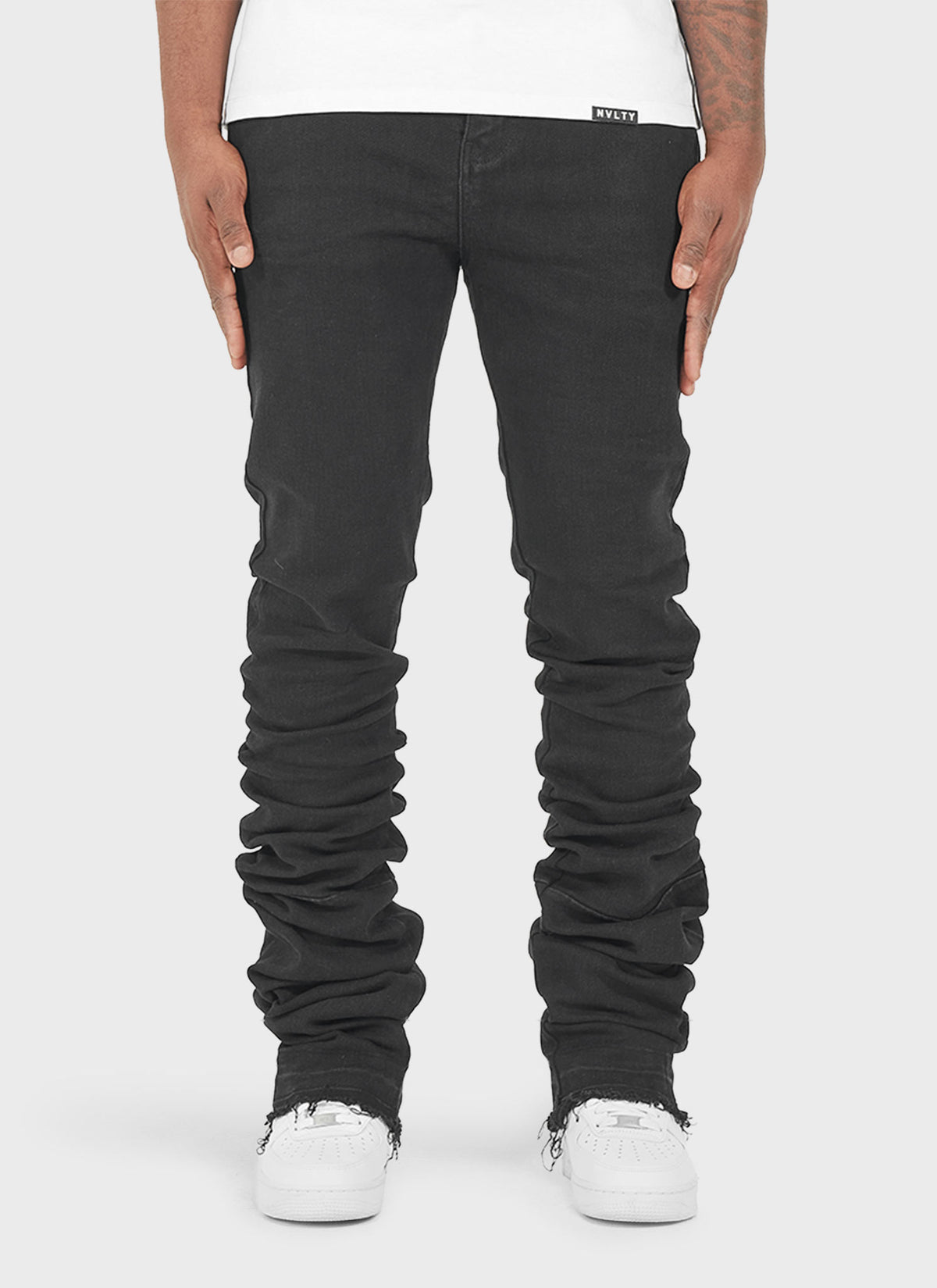 Vintage Stacked Jeans - Black