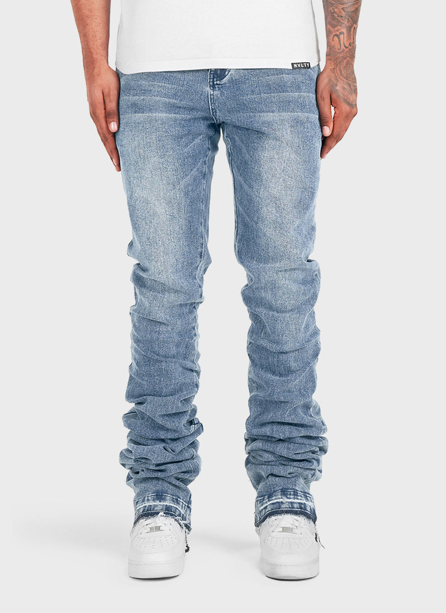 Vintage Stacked Jeans - Blue