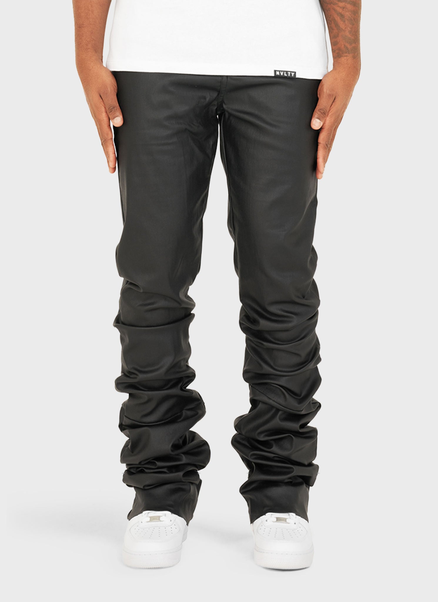 Vintage Stacked Wax Jeans - Black – N V L T Y