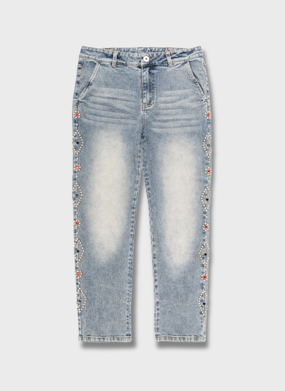 Vintage Studded Jeans - Blue