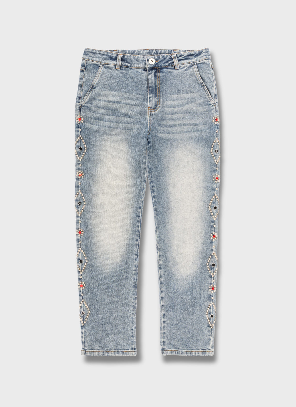 Vintage Studded Jeans - Blue