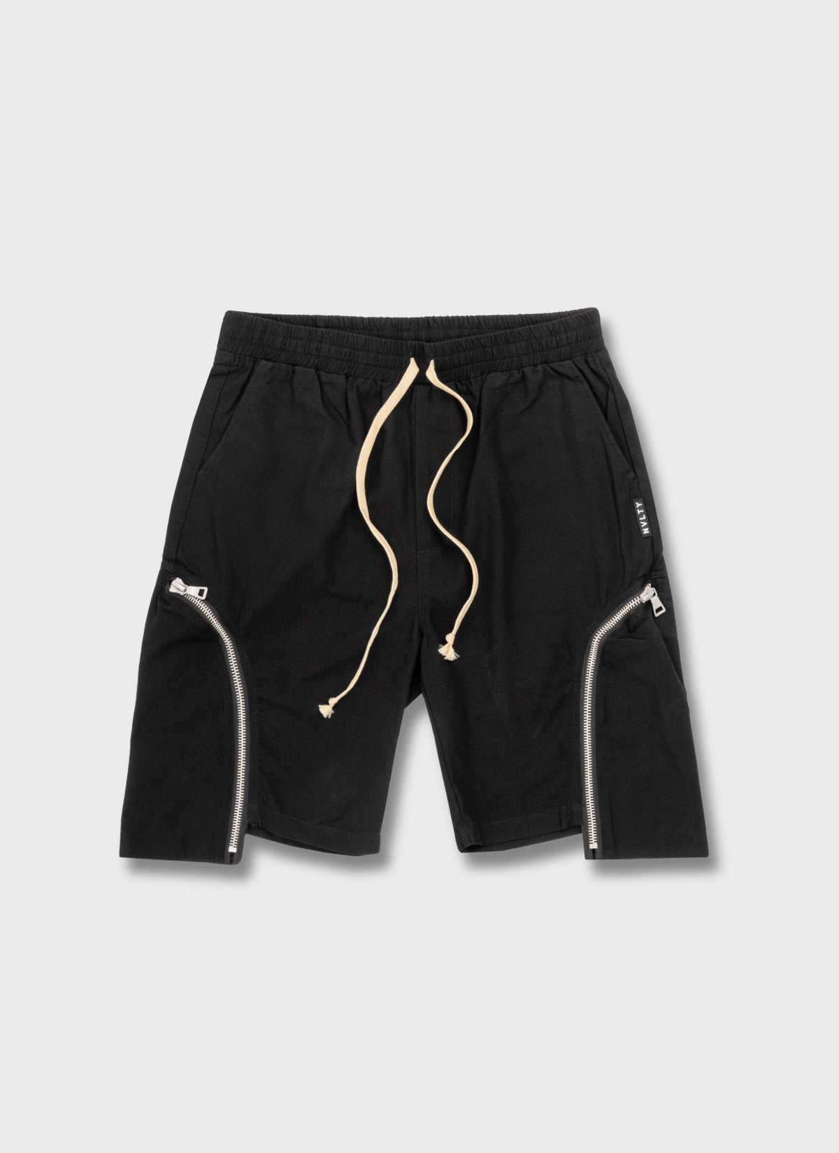 Vintage Zipper Cargo Shorts - Black