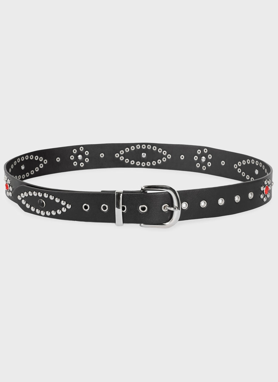 Vintage Studded Belt - Black