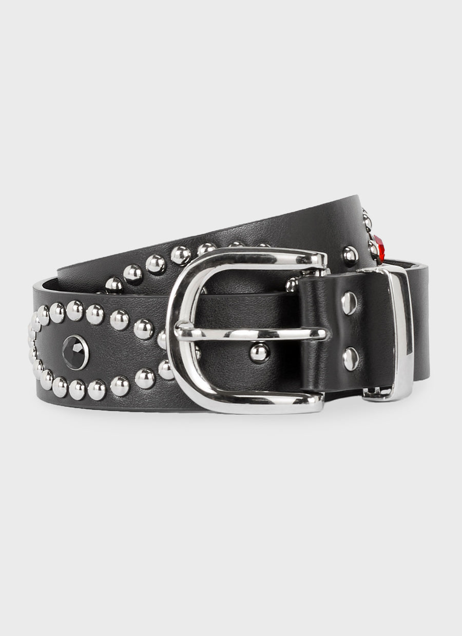 Vintage Studded Belt - Black
