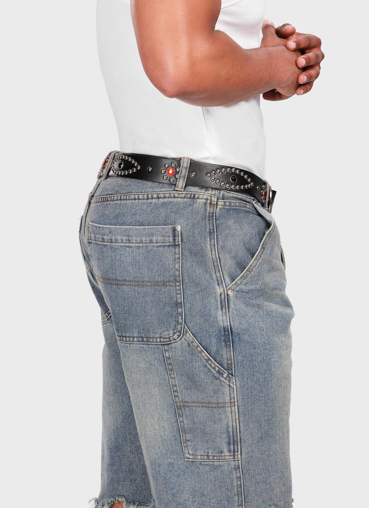 Vintage Studded Belt - Black