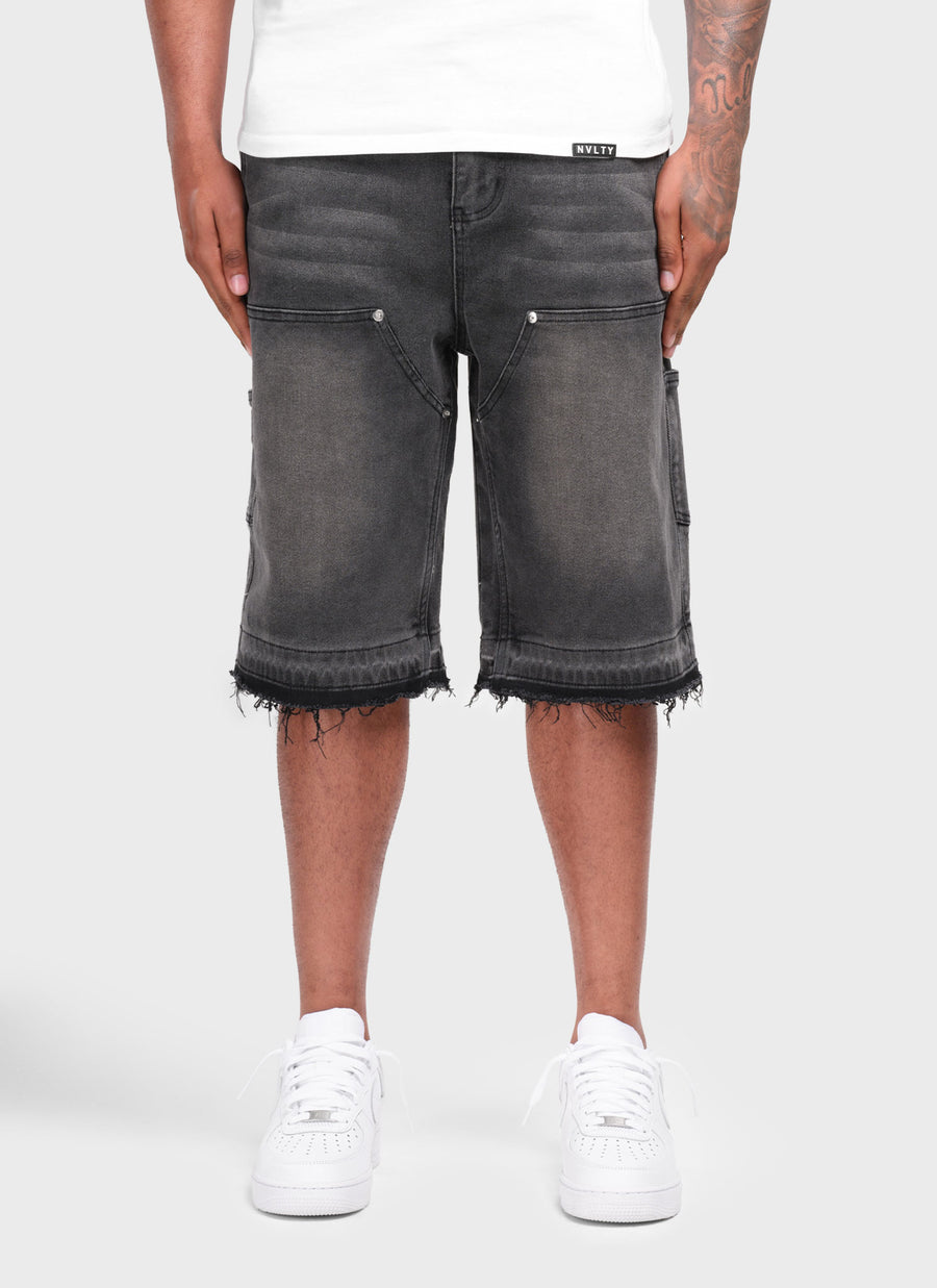 Vintage Carpenter Denim Shorts - Black
