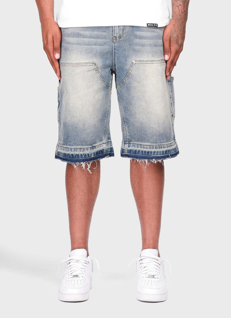 Vintage Carpenter Denim Shorts - Blue