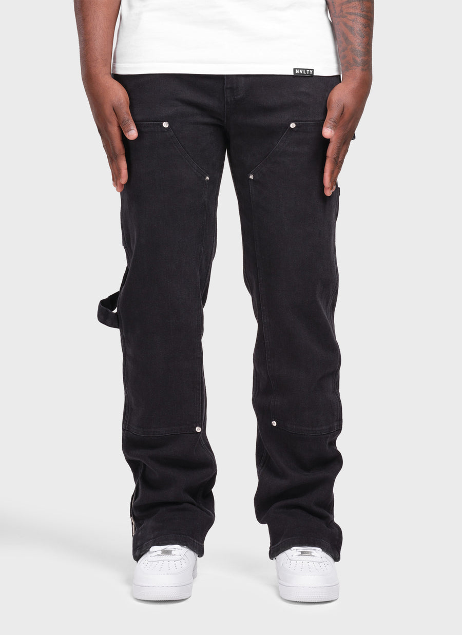 Vintage Carpenter Rivet Jeans - Black