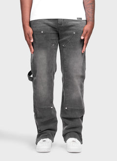 Vintage Carpenter Rivet Jeans - Grey